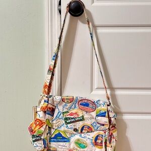 Fossil Multicolor Travel Print Shoulder Bag